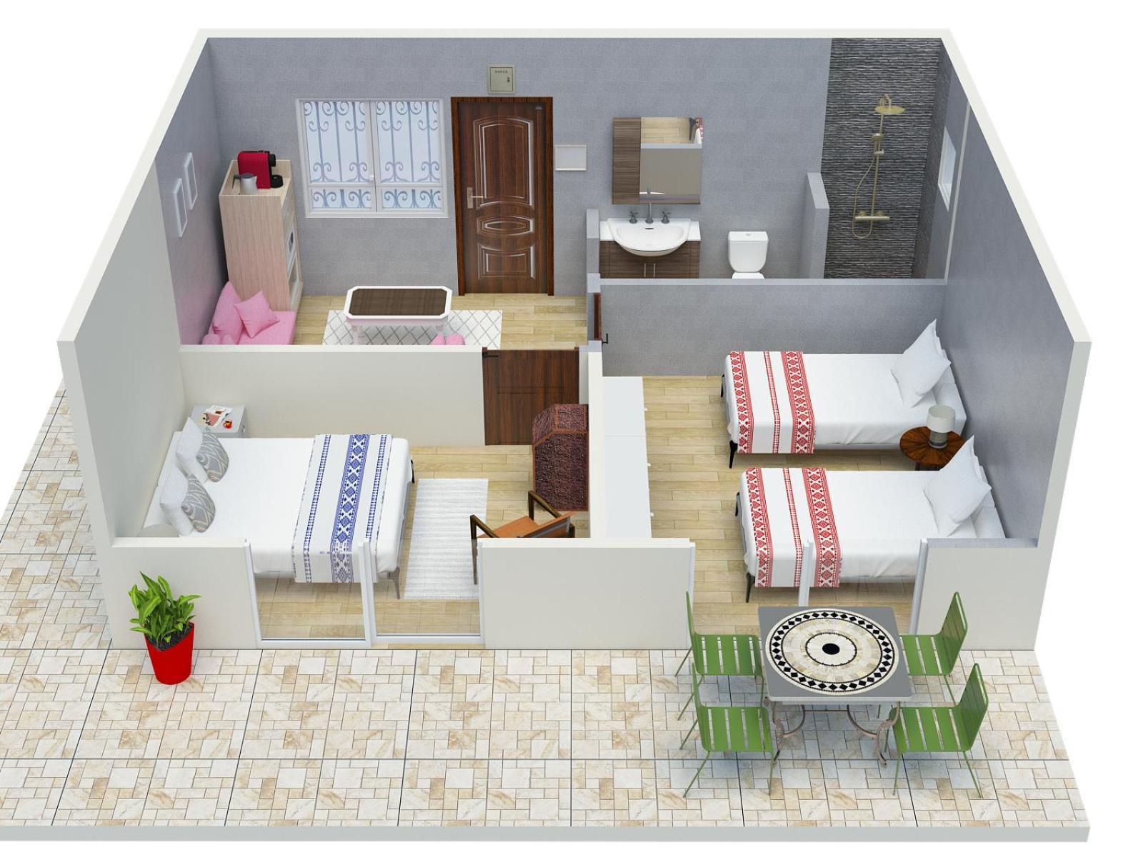 Dar Beynana Hotell Sidi Bibi Rum bild